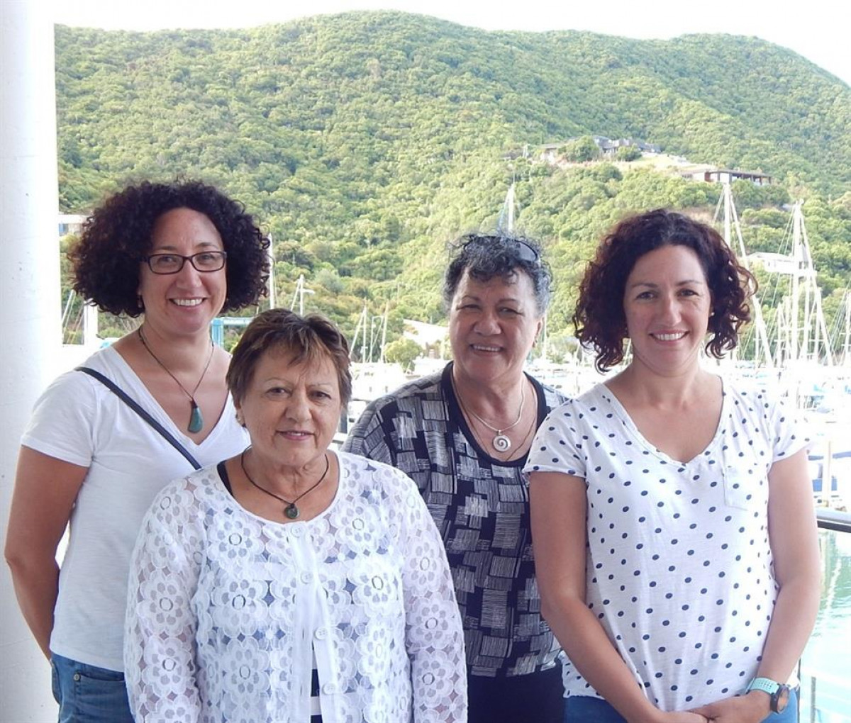 Te Ātiawa Trust Office  - Nau mai ki Whaea Cherie Torepe, from Auckland, & Whaea Sylvia Marina, from Perth, and her daughters, Cherie Glare, from Cairns, and Julianne Lund from Perth 