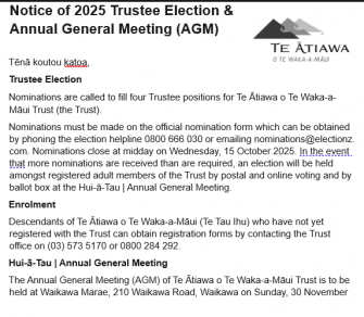 Nominations for Trustee Elections now Open