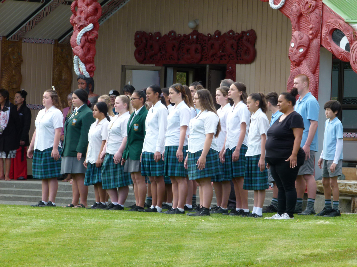 National Iwi Chairs Forum 2019  - Queen Charlotte College | Our rangatahi doing the haka pōwhiri
